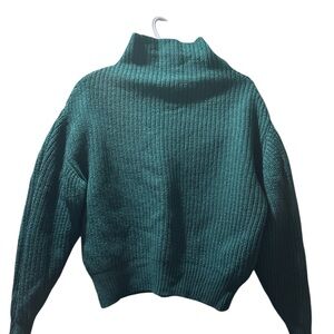 Wilfred Teal Cowl Neck Sweater